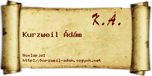 Kurzweil Ádám névjegykártya